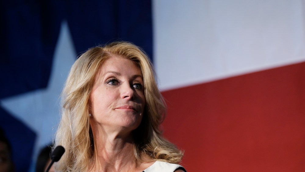 Texas democratic gubernatorial candidate Wendy Davis speaks during a stop at Palo Alto College, Aug. 26, 2014, in San Antonio, Texas.s