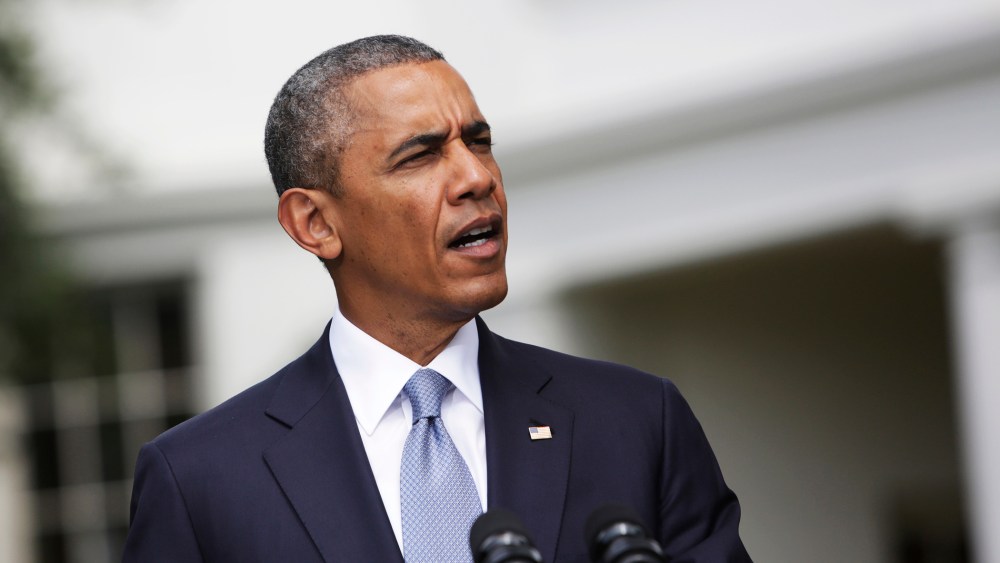 United States President Barack Obama makes a statement at The White House, July 21, 2014.