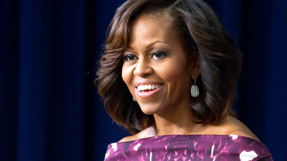 First lady Michelle Obama speaks during an event, July 10, 2013, in Washington.