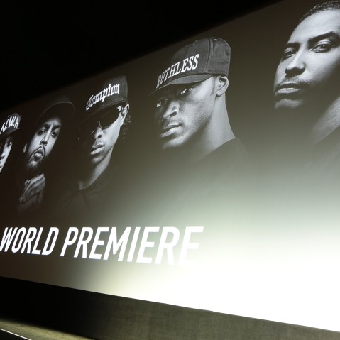 A view as Universal presents the "Straight Outta Compton" World Premiere at the Microsoft Theatre L.A. Live on Aug. 10, 2015. (Photo by Alex J. Berliner/ABImages/AP)