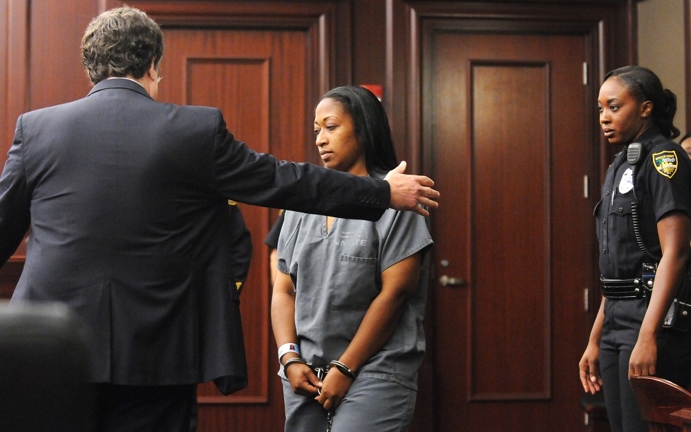 Marissa Alexander arrives in court, Oct. 31, 2013.