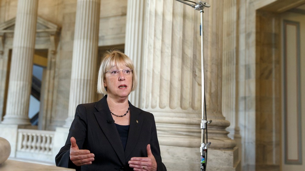 Senate Budget Committee Chairwoman Patty Murray, (D-WA), during an interview on Capitol Hill in Washington on Dec. 18, 2013.