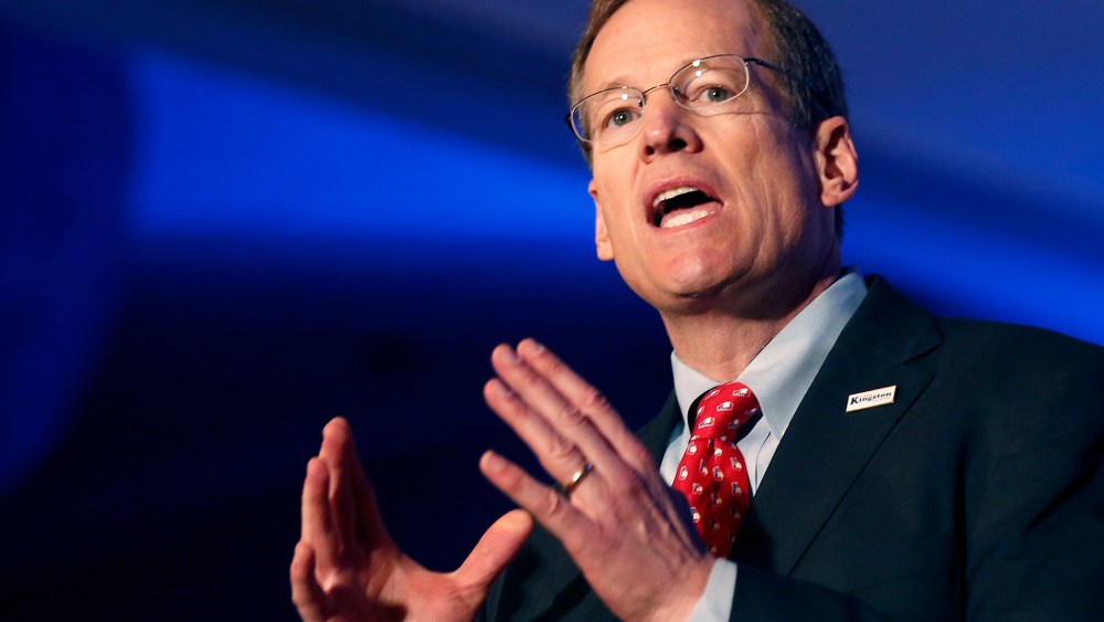 Republican candidate for U.S. Senate Rep. Jack Kingston, R-Ga., speaks during a forum, Jan. 27, 2014, in Atlanta, Ga.
