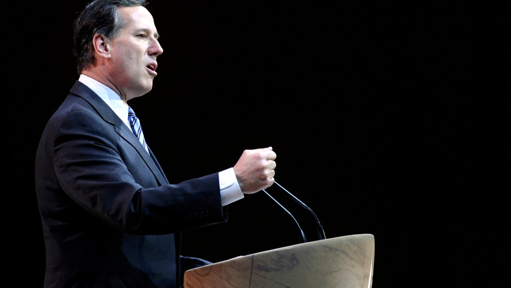 Former Sen. Rick Santorum, R-Pa., speaks at the Conservative Political Action Conference, March 7, 2014, in National Harbor, Md.