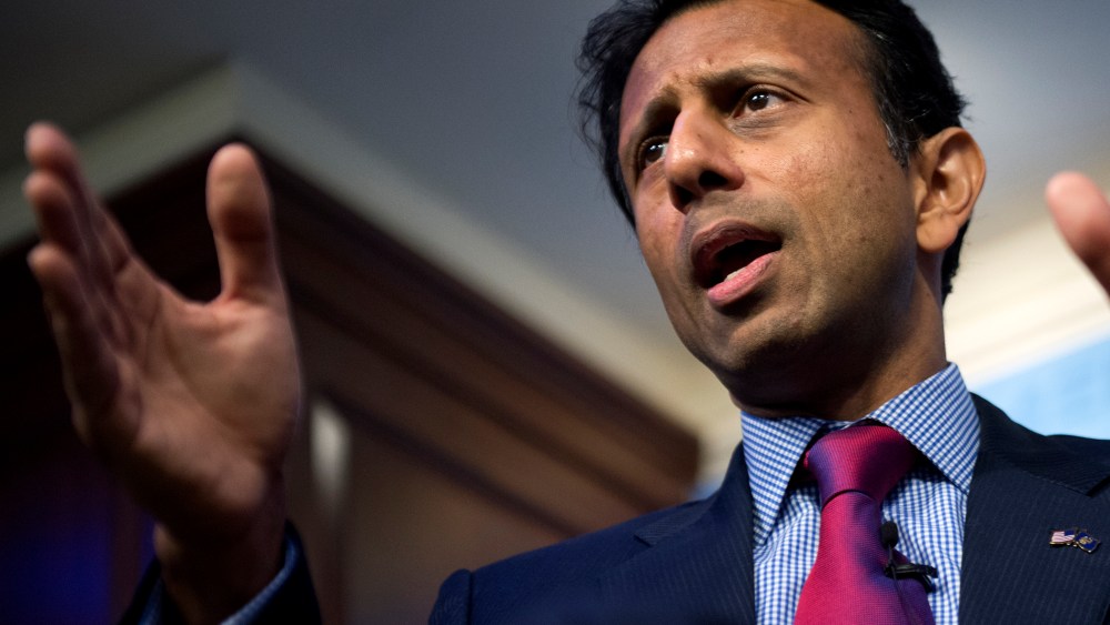 Louisiana Gov. Bobby Jindal (R) delivers a speech on Oct. 6, 2014.