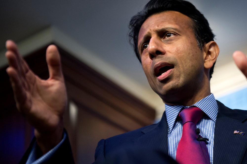 Louisiana Gov. Bobby Jindal (R) delivers a speech on Oct. 6, 2014.