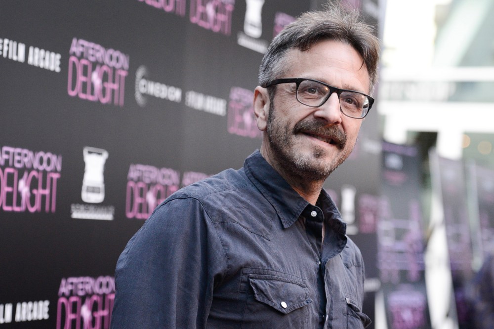 Actor and comedian Marc Maron arrives at the Los Angeles premiere screening of the feature film "Afternoon Delight" at the ArcLight Hollywood on Aug. 19, 2013 in Los Angeles, Calif. (Photo by Dan Steinberg/Invision/AP)