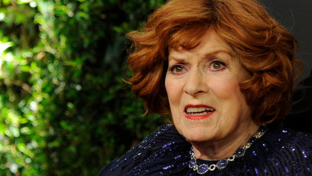 Maureen O'Hara arrives at the 6th annual Governors Awards at the Hollywood and Highland Center, Nov. 8, 2014 in Los Angeles. (Photo by Chris Pizzello/Invision/AP)