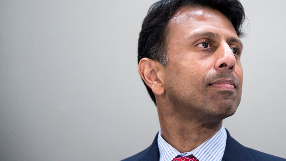 Gov. Bobby Jindal (R-LA), speaks at an event in Washington on Feb. 9, 2015. (Photo by Bill Clark/CQ/Roll Call/AP)