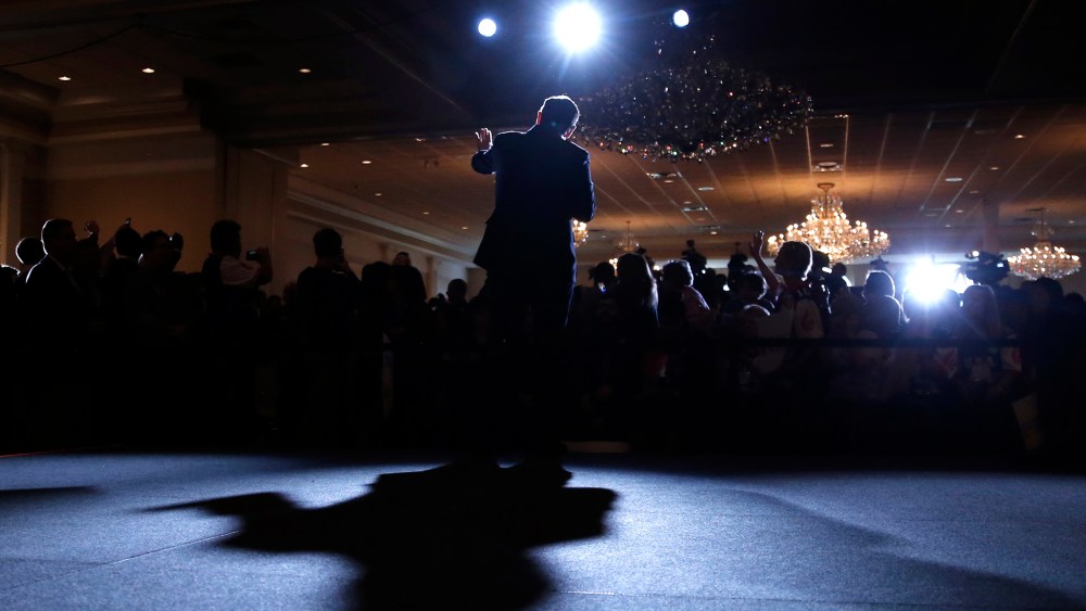 Republican presidential candidate, Sen. Ted Cruz, R-Texas, speaks during a rally at Abbington Banquets, March 14, 2016, in Glen Ellyn, Ill. (Photo by Kiichiro Sato/AP)