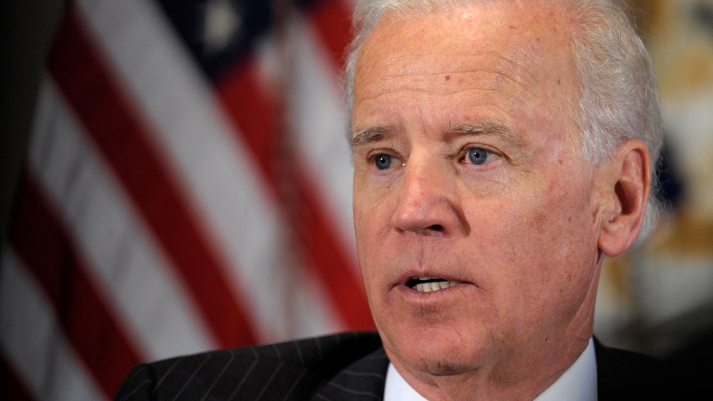 FILE - In this Jan. 11, 2013, file photo, Vice President Joe Biden speaks during a meeting with representatives from the video game industry in the Eisenhower Executive Office Building on the White House complex in Washington. As Biden finalizes a...