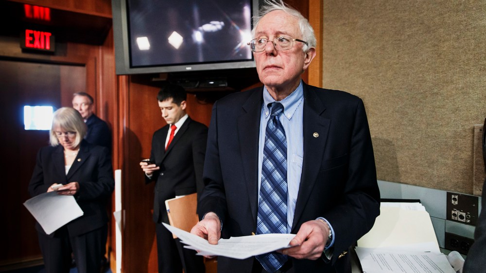 Senate Veterans Affairs Committee Chairman Sen. Bernie Sanders, Feb. 27, 2014, on Capitol Hill in Washington.