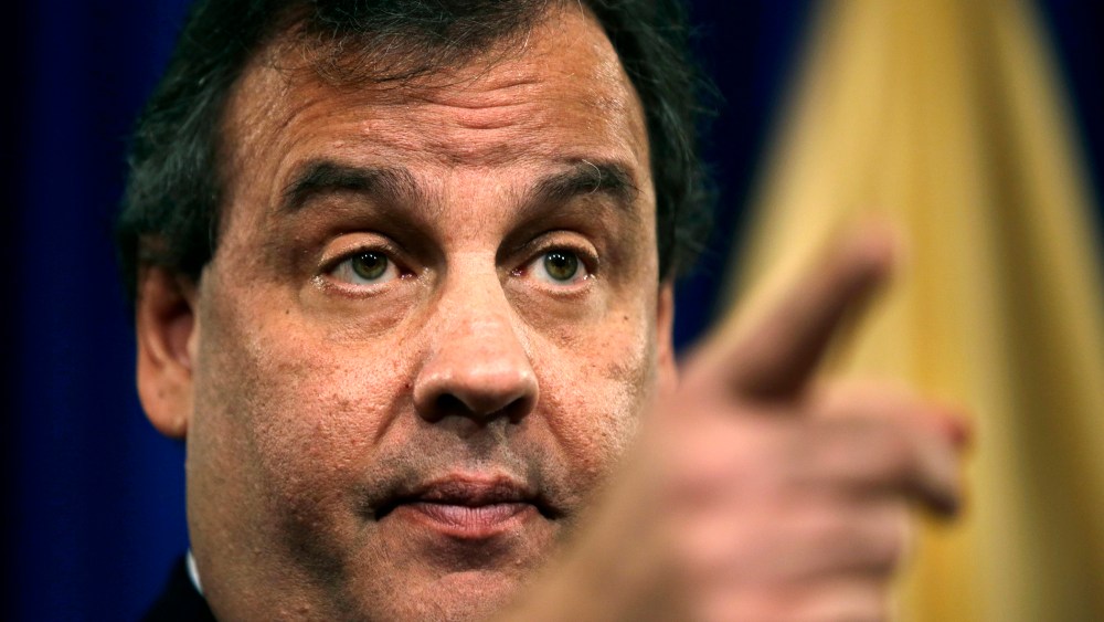 New Jersey Gov. Chris Christie gestures during a news conference, Jan. 9, 2014, at the Statehouse in Trenton, N.J.