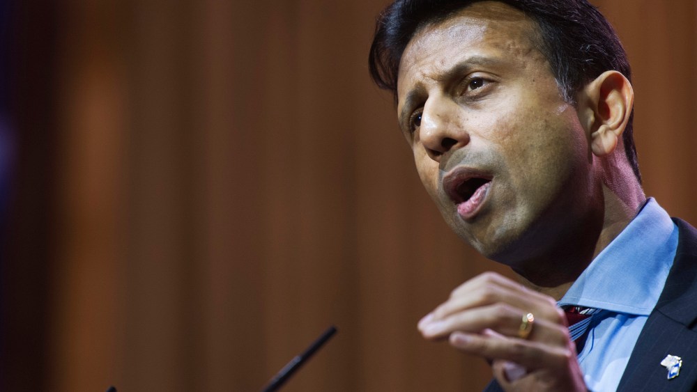 Louisiana Gov. Bobby Jindal speaks at the Conservative Political Action Committee annual conference in National Harbor, Md., March 6, 2014.
