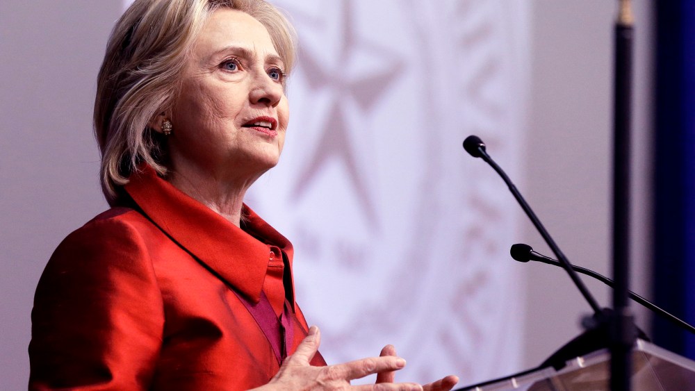 Hillary Rodham Clinton delivers a speech at Texas Southern University in Houston, June 4, 2015. (Photo by Pat Sullivan/AP)
