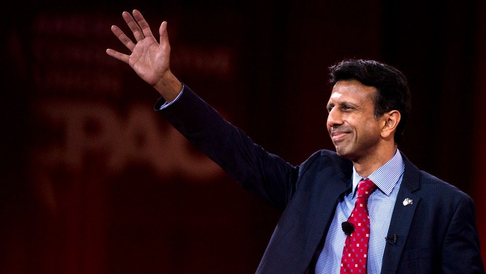 Gov. Bobby Jindal, R-La., speaks at CPAC in National Harbor, Md., on Feb. 26, 2015. (Photo By Bill Clark/CQ Roll Call/AP)