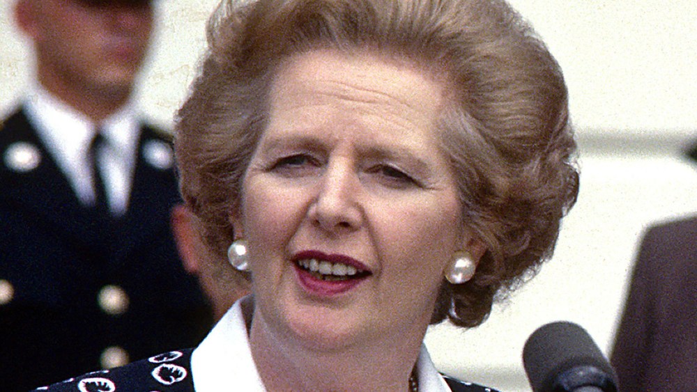File Photo: Prime Minister Margaret Thatcher British Prime Minister Margaret Thatcher and US President Ronald Reagan at the White House, Washington DC, America - 1980s. (Photo by Rex Features via AP Images, File)