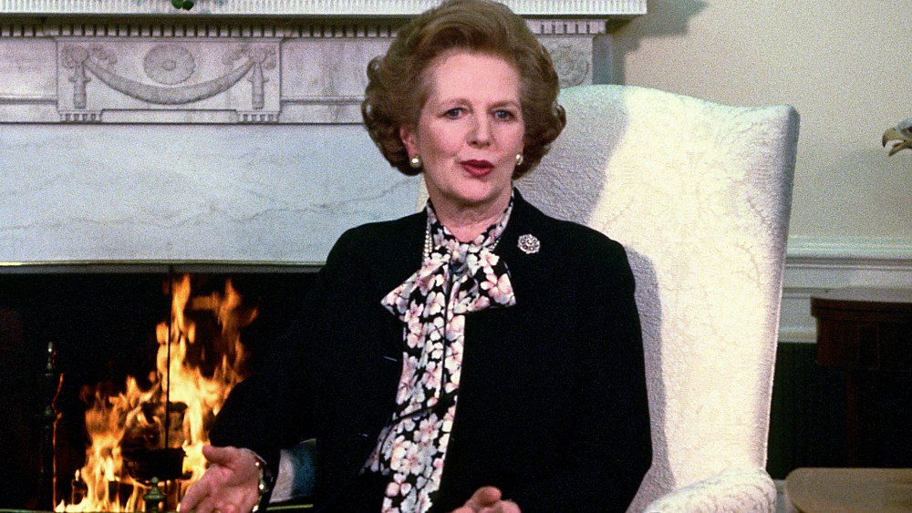 Prime Minister Margaret Thatcher at the White House, Washington DC, on Feb 20, 1985. (Photo by Rex Features via AP Images, File)