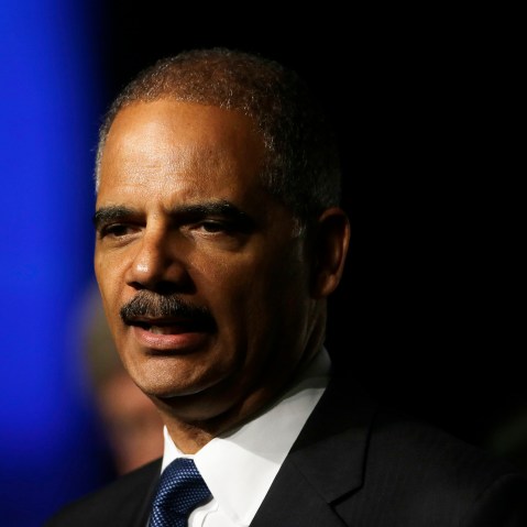 United States Attorney Gen. Eric Holder speaks to the American Bar Association Annual meeting Monday, Aug. 12, 2013, in San Francisco. In remarks to the association, Holder said the Obama administration is calling for major changes to the nation's...