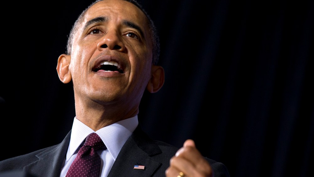 President Barack Obama speaks during an event, Feb. 4, 2014, in Adelphi, Md.