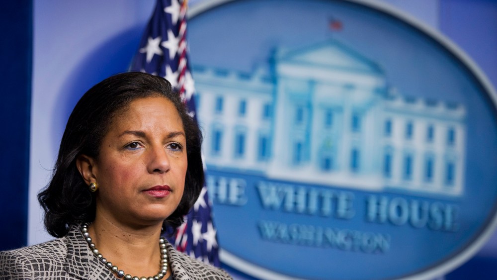National Security Adviser Susan Rice listens to reporters questions during a briefing, March 21, 2014, in the Brady Press Briefing Room of the White House in Washington, D.C.
