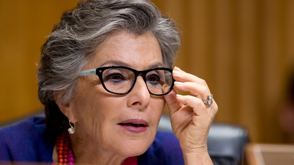 Sen. Barbara Boxer, D-Calif. speaks on Capitol Hill in Washington, July 15, 2015. (Photo by Manuel Balce Ceneta/AP)