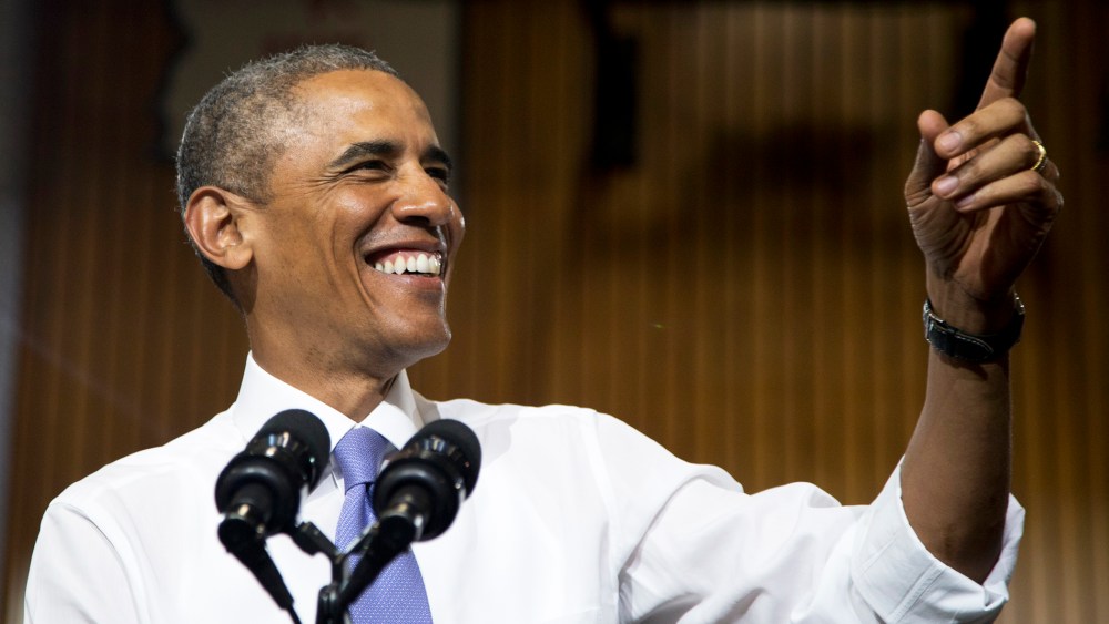 President Barack Obama speaks at an event on Jan. 8, 2015, at Central High School in Phoenix, Ariz. (Photo by Carolyn Kaster/AP)