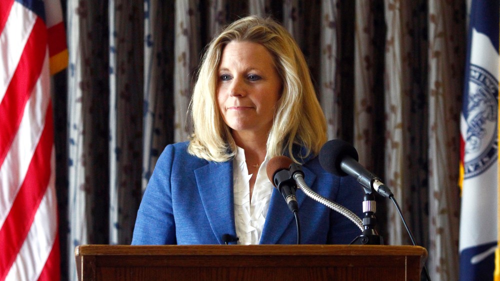 Liz Cheney speaks during a campaign appearance in Casper, Wyo. on July 17, 2013.
