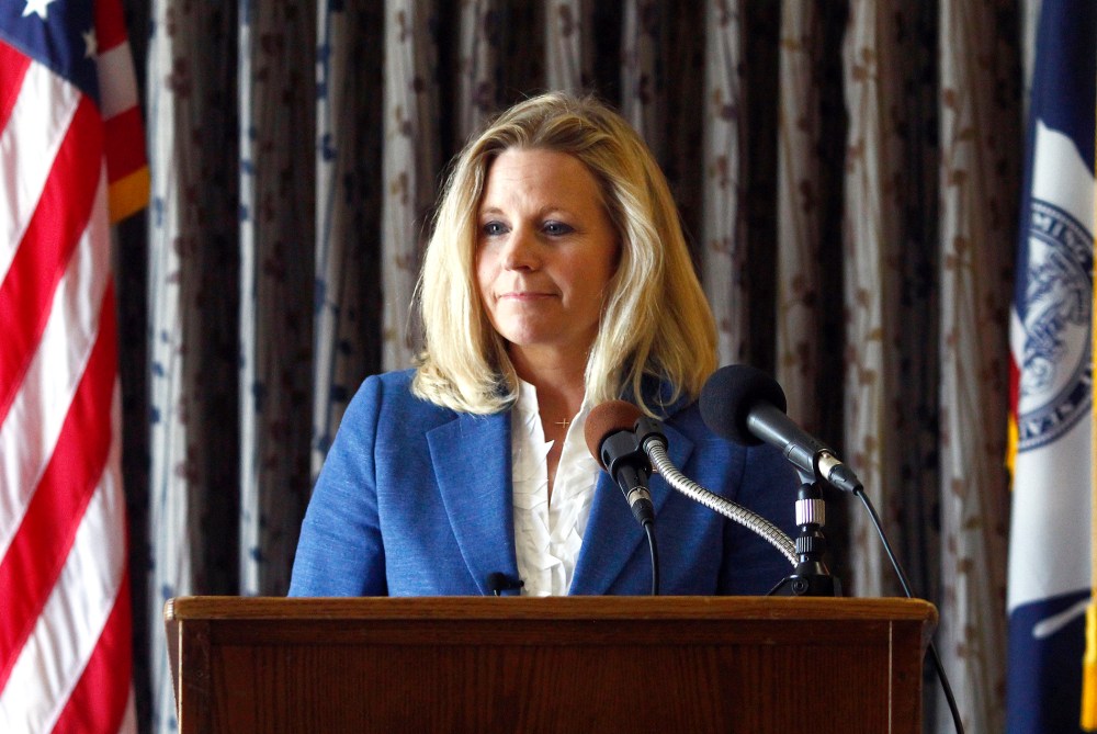 Liz Cheney speaks during a campaign appearance in Casper, Wyo. on July 17, 2013.