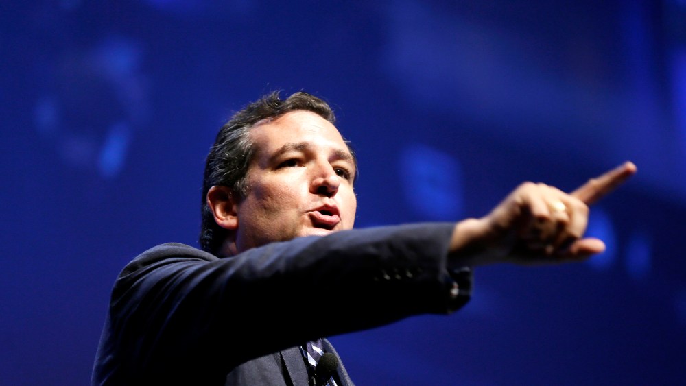 U.S. Sen. Ted Cruz, R-Texas, speaks during an event, Aug. 9, 2014, in Ames, Iowa. (Photo by Charlie Neibergall/AP)