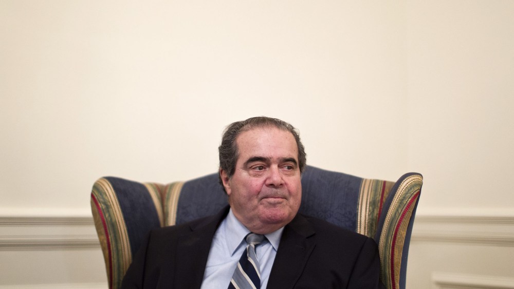Supreme Court Justice Antonin Scalia is interviewed by The Associated Press, July 26, 2012, at the Supreme Court in Washington. (Photo by Haraz N. Ghanbari/AP)
