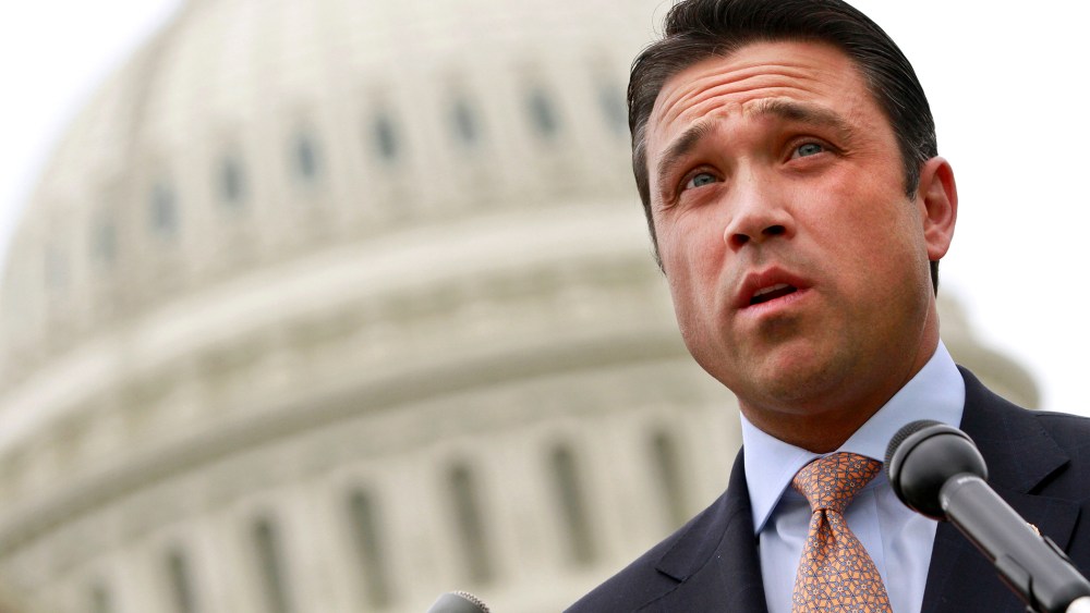 Rep. Michael Grimm, (R-NY), speaks at a news conference on Capitol Hill in Washington. on May 9, 2012.
