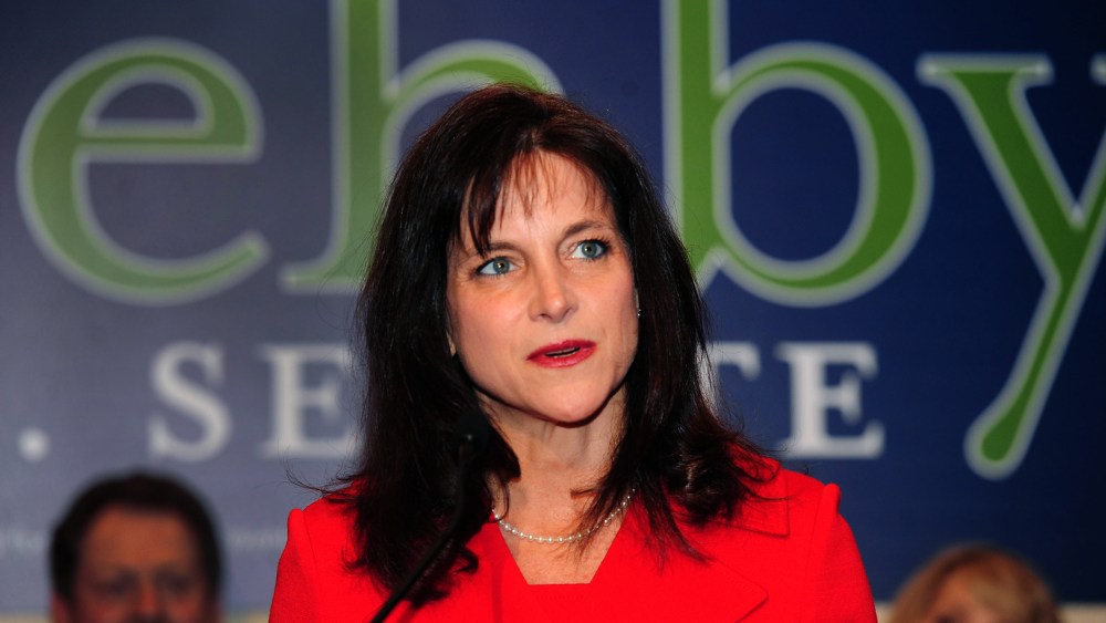 Dr. Monica Wehby greets supporters at the headquarters in Oregon City, May. 20, 2014.