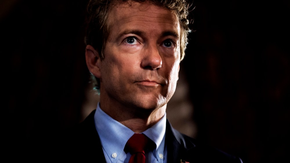 Sen. Rand Paul, R-Ky., prepares to address the Faith & Freedom Coalition’s Road to Majority conference which featured speeches by conservative politicians at the Omni Shoreham Hotel, June 18, 2015. (Photo By Tom Williams/CQ Roll Call/AP)