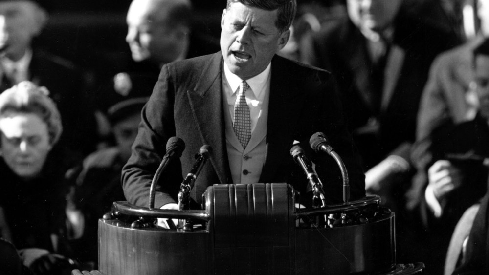 File Photo: U.S. President John F. Kennedy delivers his inaugural address after taking the oath of office at Capitol Hill in Washington, D.C. in this Jan. 20, 1961 file photo.(Photo by AP Photo, File)