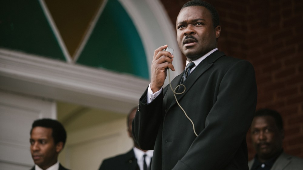 In this image released by Paramount Pictures, David Oyelowo portrays Dr. Martin Luther King, Jr. in a scene from "Selma." (AP Photo/Paramount Pictures, Atsushi Nishijima)