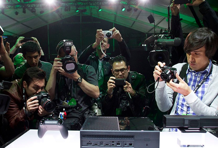 Press photograph Xbox One following the Xbox One reveal event on Tuesday, May 21, 2013, in Redmond, Wash. (Photo by Karen Ducey/Invision for Microsoft/AP)