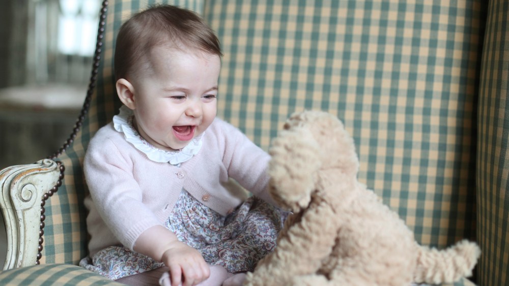Princess Charlotte with her cuddly toy dog, at Anmer Hall in Sandringham, Nov. 29, 2015. Princess Charlotte was born May 2, 2015, and the photo was taken by her mother, Kate Duchess of Cambridge. (Photo by Duchess of Cambridge/AP)