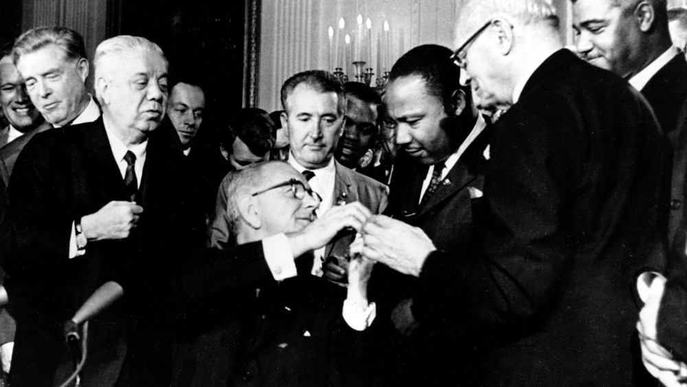 President Lyndon B. Johnson, Dr. Martin Luther King Jr.