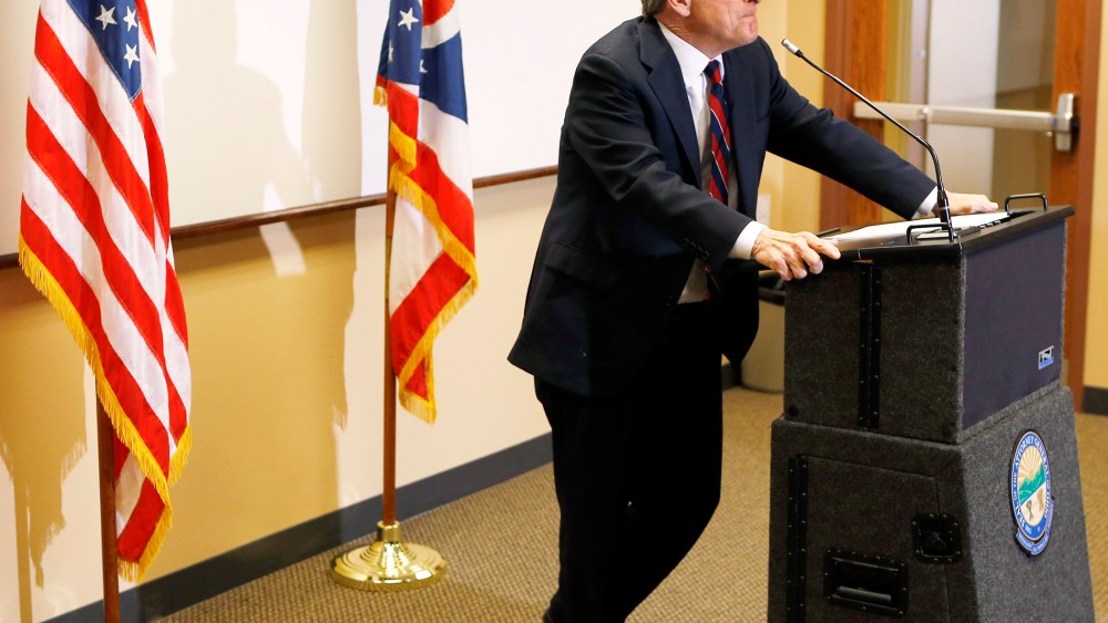 Ohio Attorney General Mike DeWine announces indictments against four additional people in the Steubenville rape case, Nov. 25, 2013.