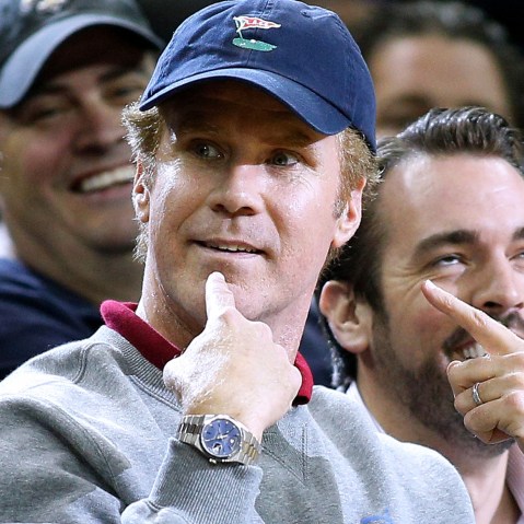 ctor Will Ferrell is seen during an NBA basketball game in New Orleans, March 26, 2014.