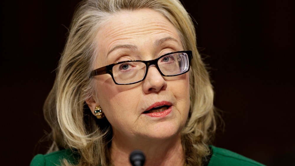 Secretary of State Hillary Clinton testifies on Capitol Hill in Washington, Wednesday, Jan. 23, 2013.  (Photo by J. Scott Applewhite/AP)