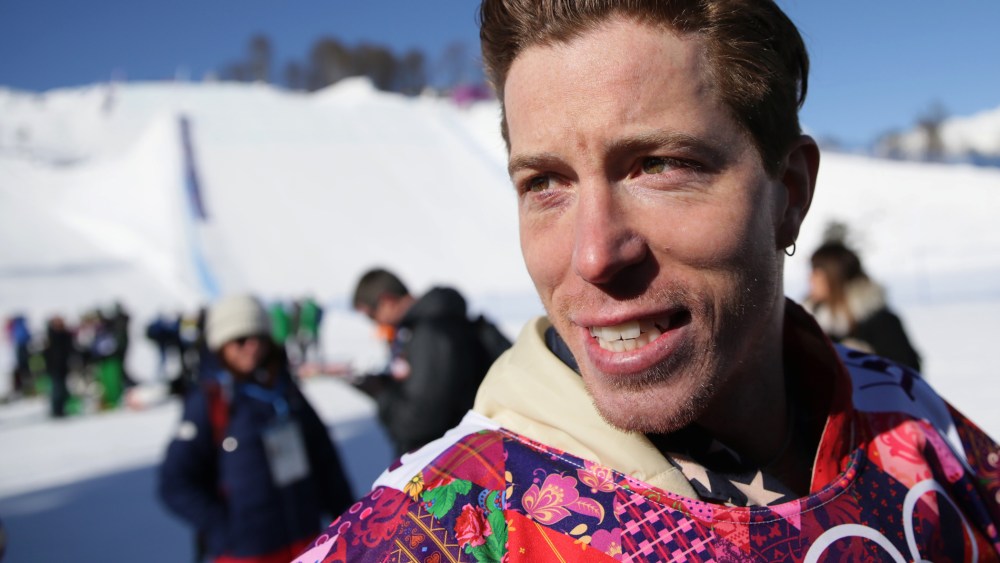 Shaun White is seen during training for Olympic Snowboard Slopestyle in Sochi, Russia, on Feb. 4, 2014.