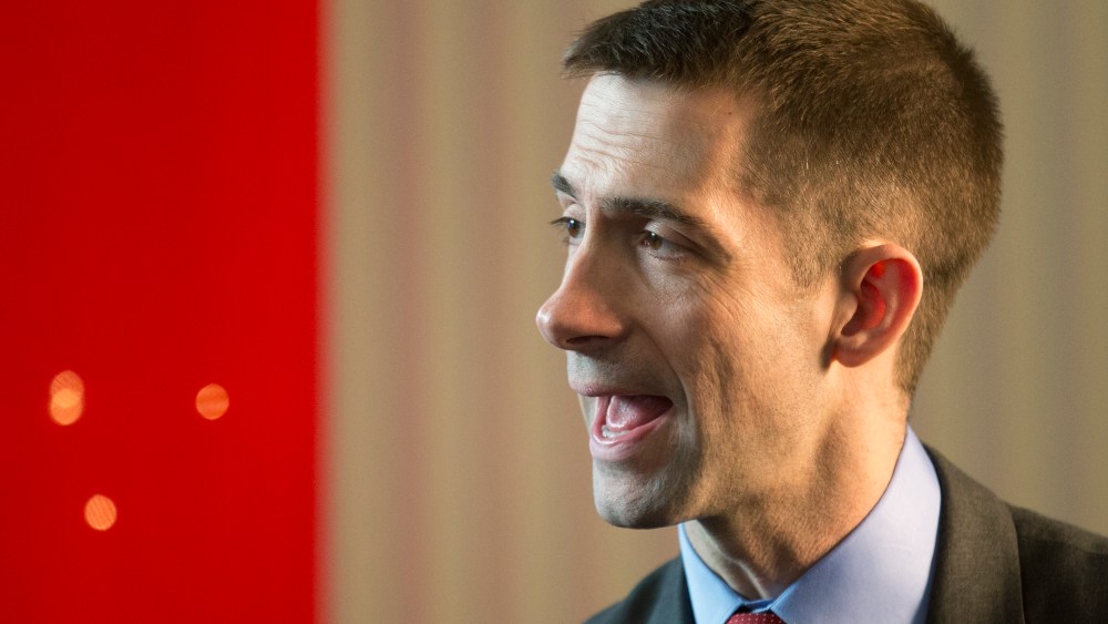 Rep. Tom Cotton, R-Ark., attends the 40th annual Conservative Political Action Conference in National Harbor, Md., Thursday, March 14, 2013.  (AP Photo/Manuel Balce Ceneta)