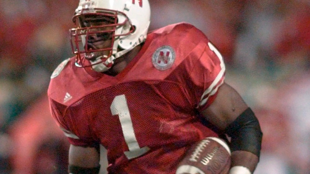 In this Jan. 2, 1996, file photo, Nebraska's Lawrence Phillips runs for a touchdown against Florida during the Fiesta Bowl college football game in Tempe, Ariz. (Photo by Eric Draper/AP)