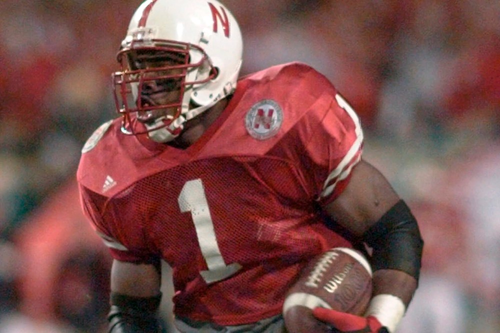 In this Jan. 2, 1996, file photo, Nebraska's Lawrence Phillips runs for a touchdown against Florida during the Fiesta Bowl college football game in Tempe, Ariz. (Photo by Eric Draper/AP)