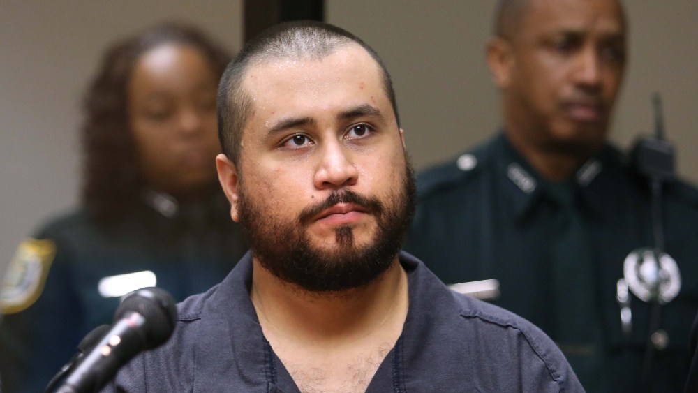 George Zimmerman, acquitted in the high-profile killing of unarmed black teenager Trayvon Martin, in a Sanford, Fla., court on charges including aggravated assault of his girlfriend, Nov. 19, 2013. (Photo by Joe Burbank/Orlando Sentinel)