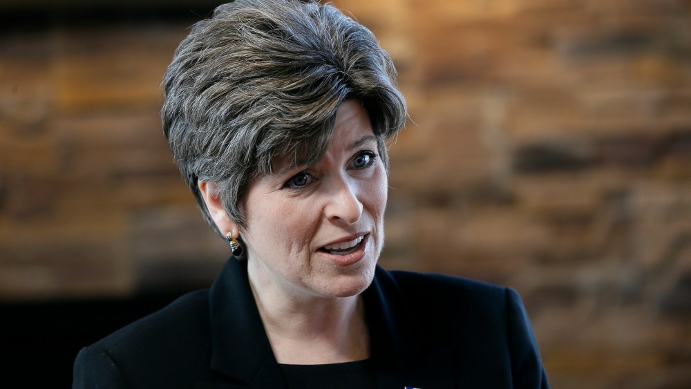 Iowa Republican Senatorial candidate Joni Ernst speaks during a meeting with supporters, Wednesday, May 21, 2014, in Waukee, Iowa.