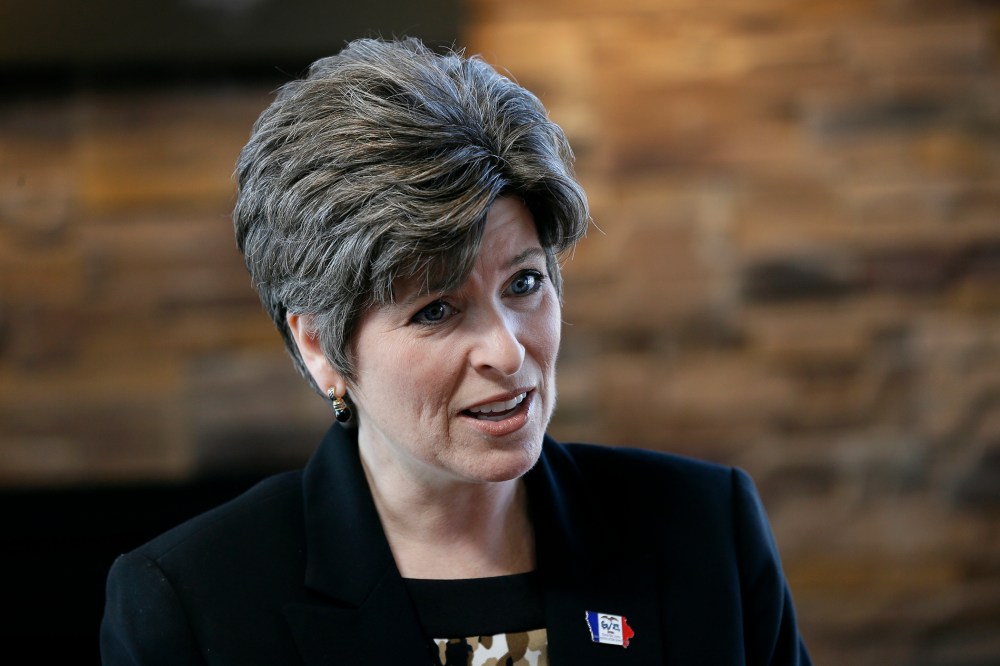 Iowa Republican Senatorial candidate Joni Ernst speaks during a meeting with supporters, Wednesday, May 21, 2014, in Waukee, Iowa.