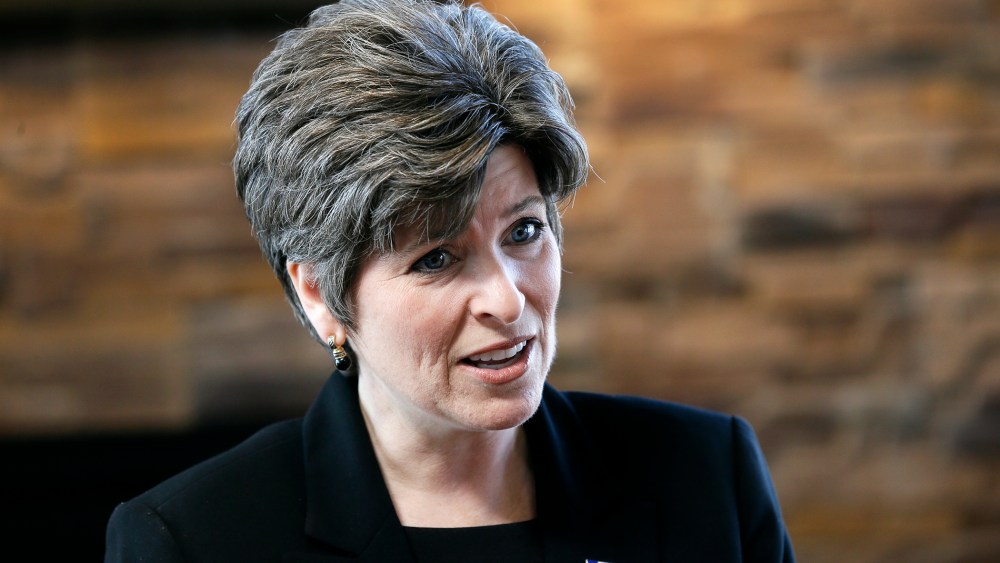 Iowa Republican Senatorial candidate Joni Ernst speaks during a meeting with supporters, May 21, 2014, in Waukee, Iowa. (Photo by Charlie Neibergall/AP)